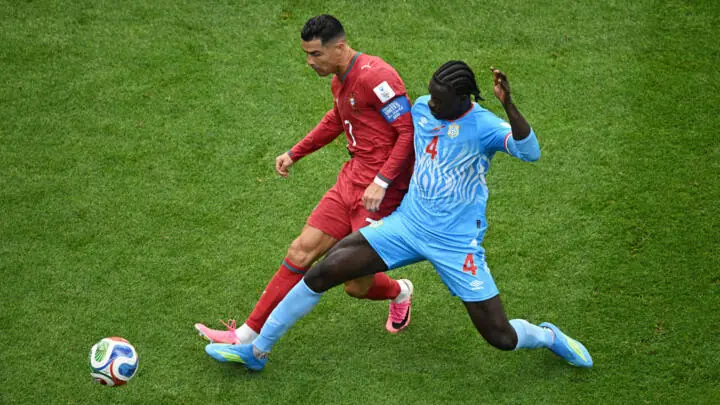 Portugal VS Congo DR Copa do Mundo 2026 — Yoane Wissa celebra o histórico gol de empate